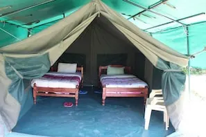 Twin tent interior