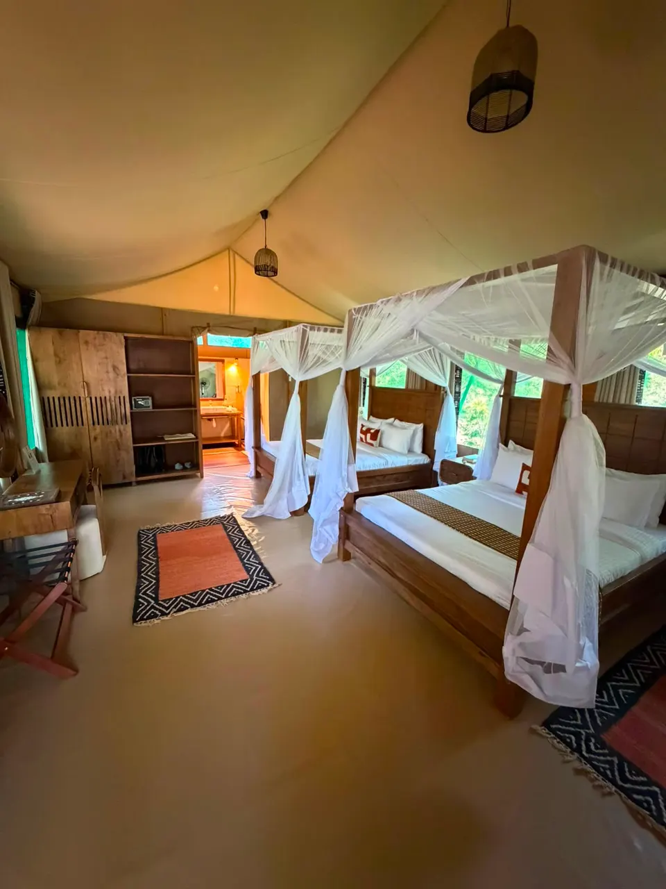 Serenity Mara Legends tent interior with two beds