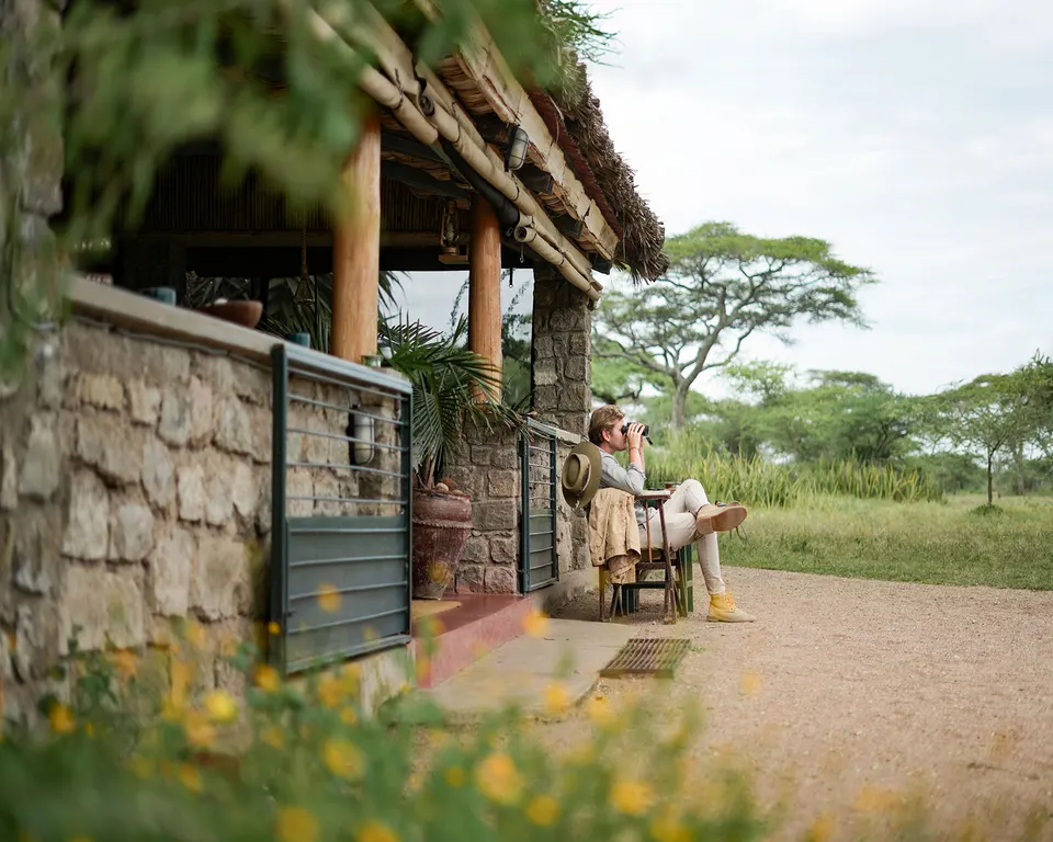 Ndutu cottage veranda and exterior