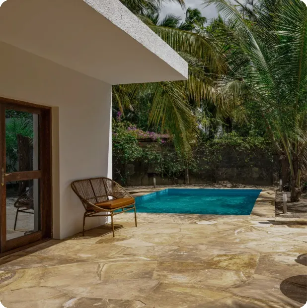 Private Pool Bungalow terrace and pool