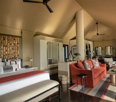 Redesigned Mahali Mzuri luxury tent interior