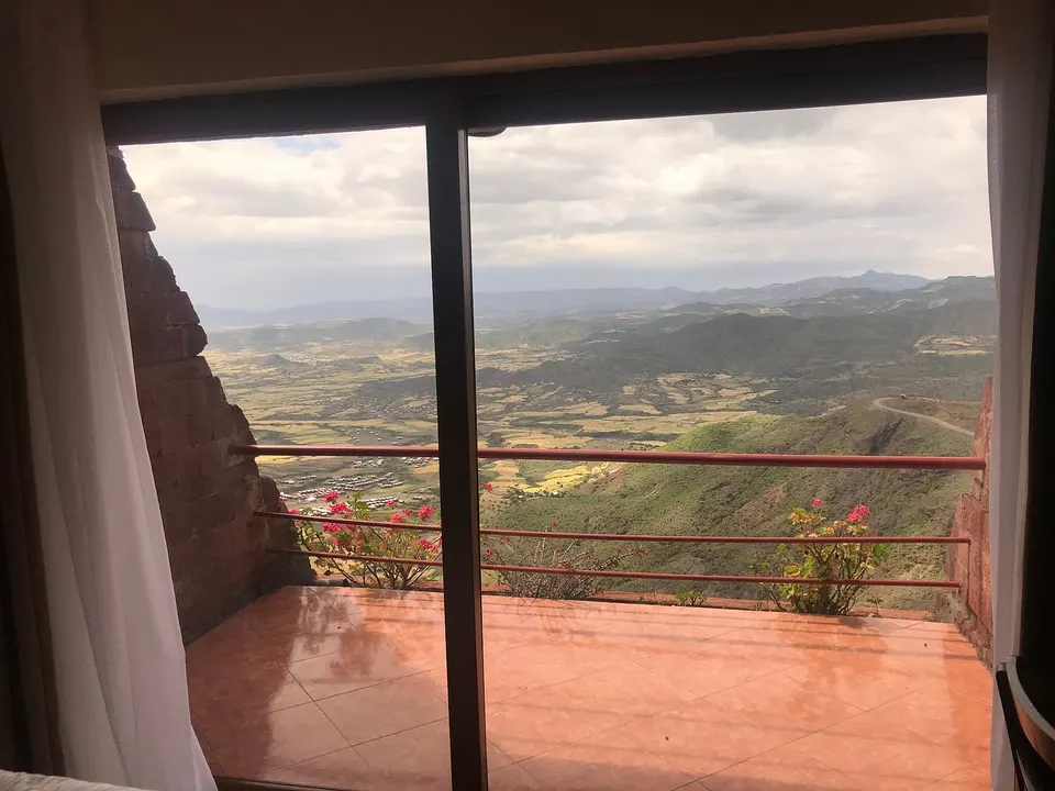 Mountain View Hotel Lalibela balcony and highland outlook